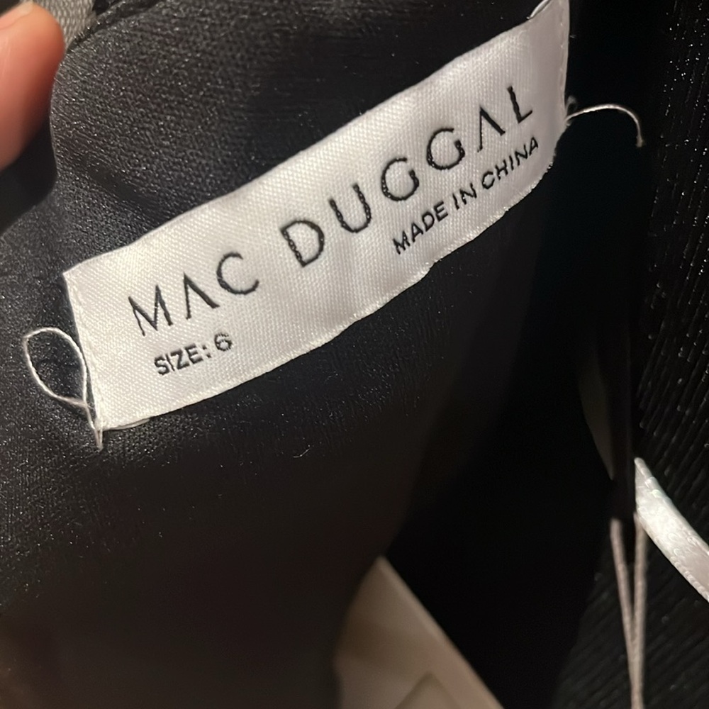 MAC DUGGAL Beaded Illusion High Neck Jersey Skirt Trumpet Gown NWT - Picture 15 of 17